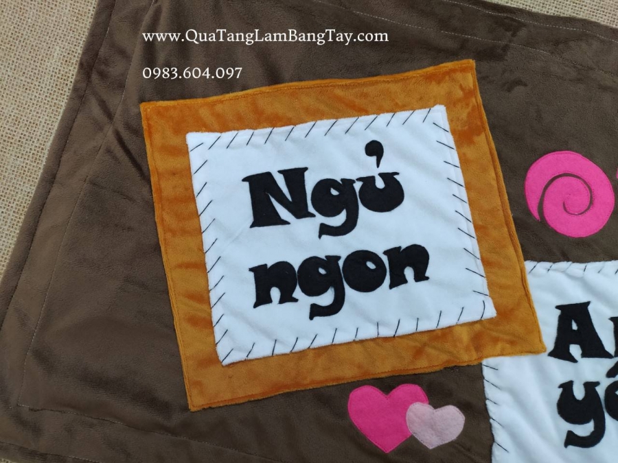 gối handmade ngủ ngon anh yêu